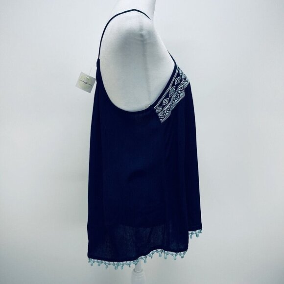 Altar’D State Top Size M Women’s Embroidered Sleeveless Blue New - Picture 3 of 11